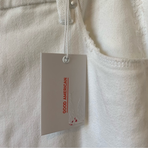 Good American Good Curve White Jeans Plus Size Comfort Stretch with distressing - Picture 5 of 9